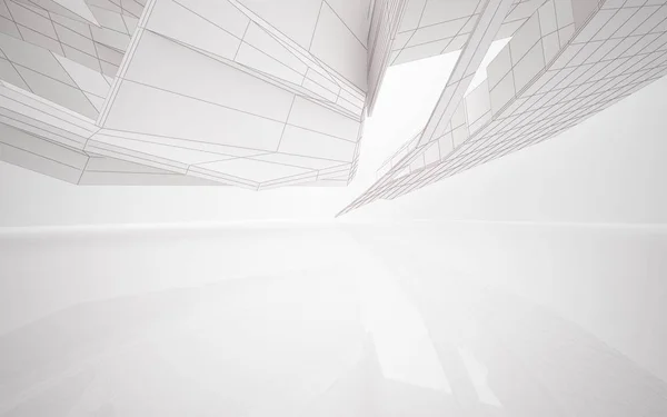 Białe wnętrze z gładkich obiektów — Zdjęcie stockowe