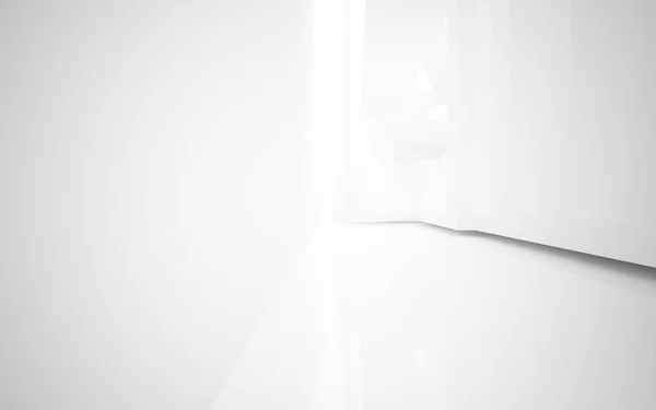 Abstrakter dynamischer weißer Innenraum — Stockfoto