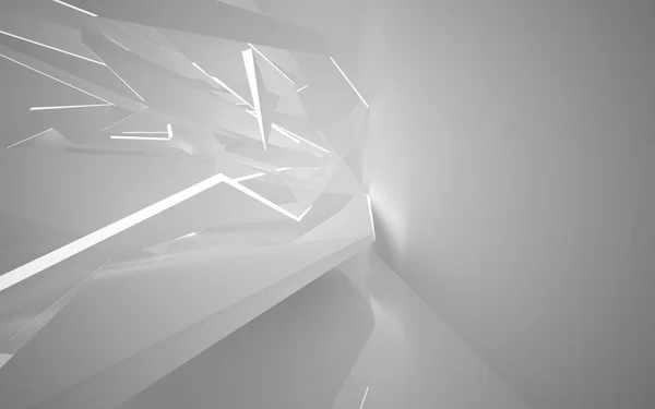 Lege witte abstracte ruimte interieur — Stockfoto
