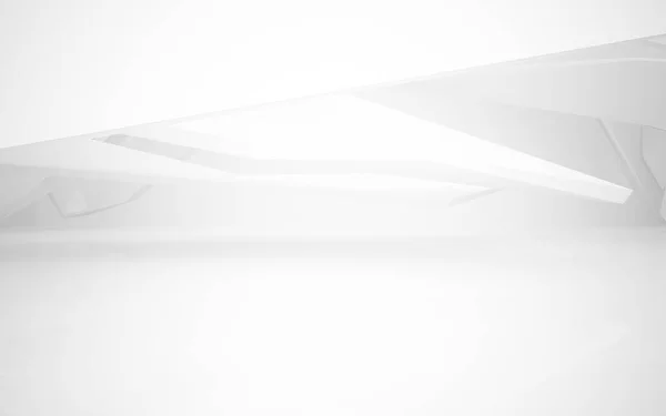 Abstract white interior of the future