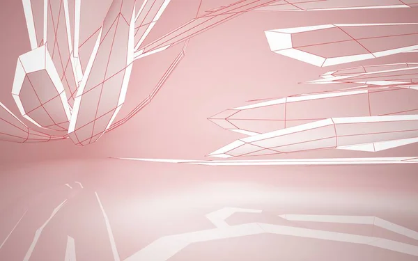 Interior de la habitación abstracta rosa vacía —  Fotos de Stock