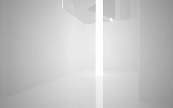 Interior putih dinamis abstrak — Stok Foto