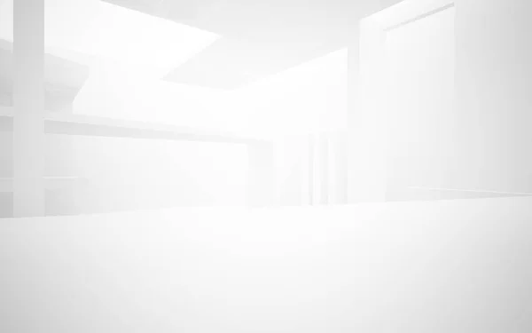 Abstract white interior highlights future