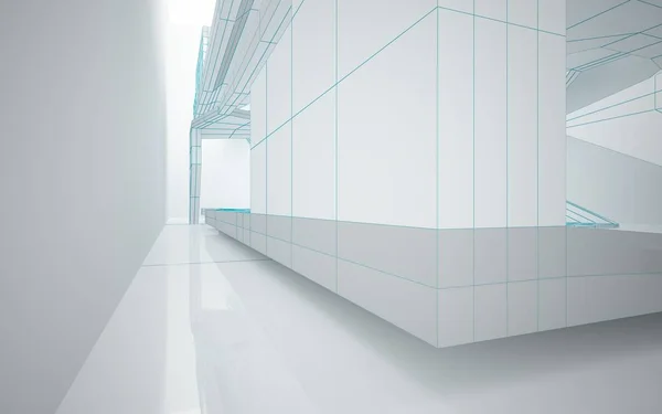 Abstraktní bílý interiér — Stock fotografie