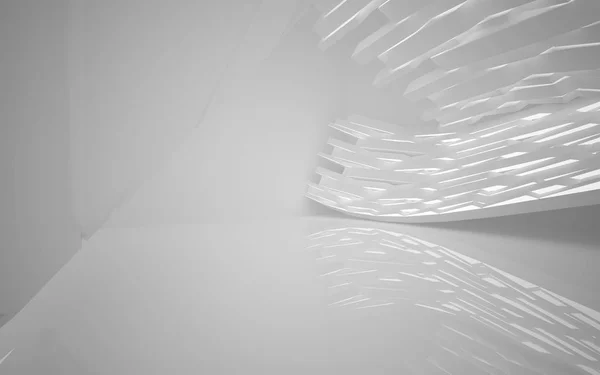 Weißes Interieur mit glatten Objekten — Stockfoto