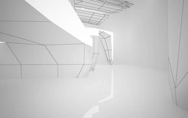 Abstract white interior — Stock Photo, Image