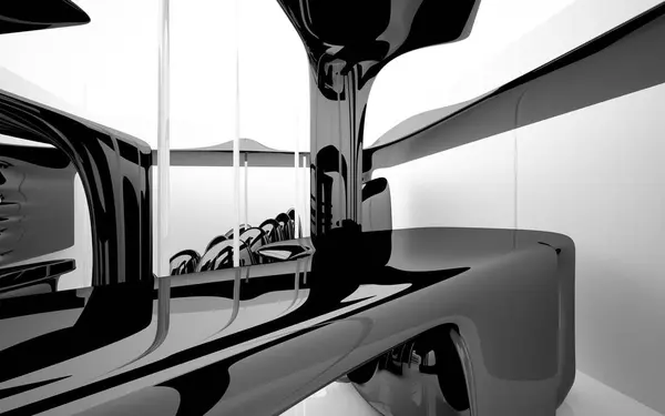 Interior dinámico en blanco y negro — Foto de Stock