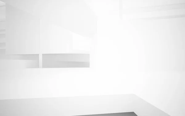 Interior branco dinâmico abstrato — Fotografia de Stock