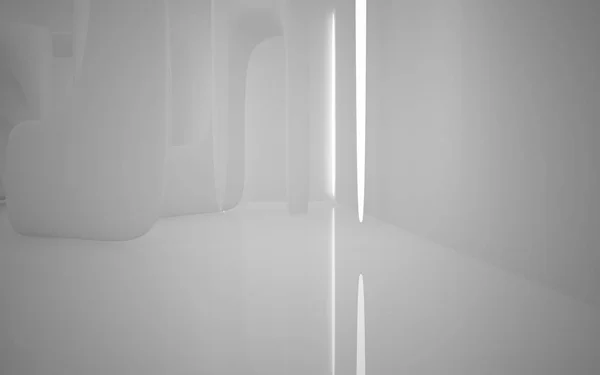 Leere weiße abstrakte Raumausstattung — Stockfoto