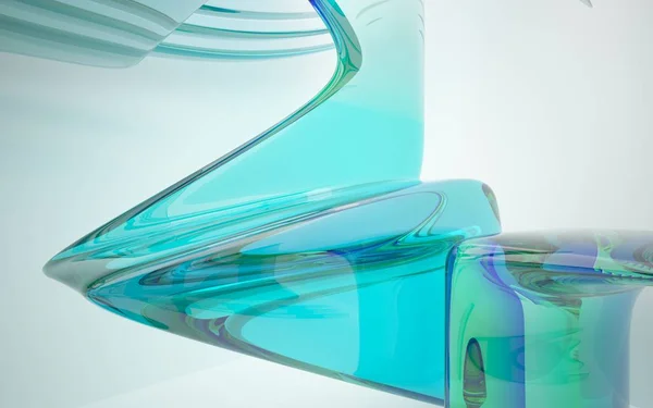 Dynamischer Innenraum mit Glasobjekten — Stockfoto