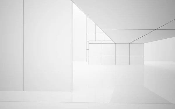 Abstracto interior blanco destaca futuro —  Fotos de Stock