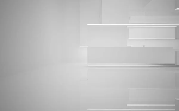 Prázdné bílé abstraktní místnosti interiéru — Stock fotografie