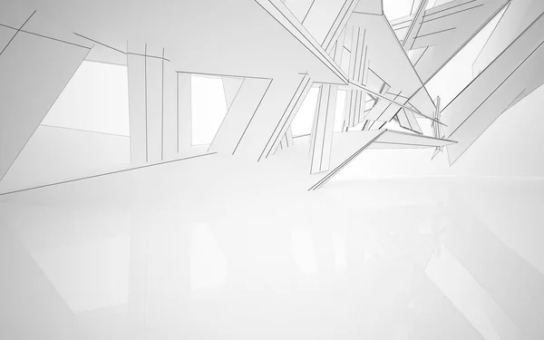 Interior putih dengan obyek halus — Stok Foto