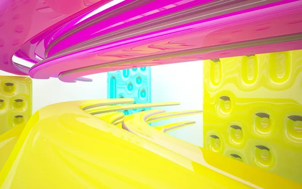Цветной абстрактный интерьер комнаты — стоковое фото
