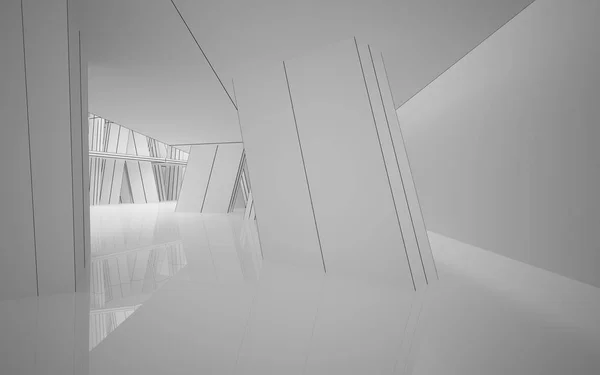 Abstract white interior — Stock Photo, Image