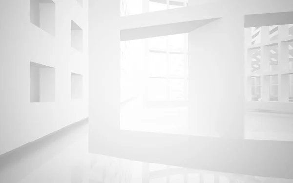 Vide abstrait blanc lisse intérieur . — Photo
