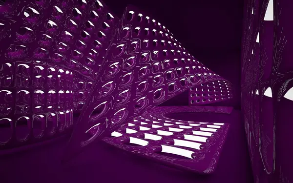 Interior púrpura del futuro — Foto de Stock