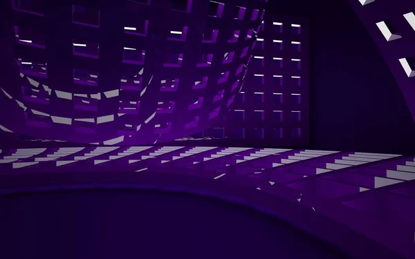 Violett interiören i framtiden — Stockfoto