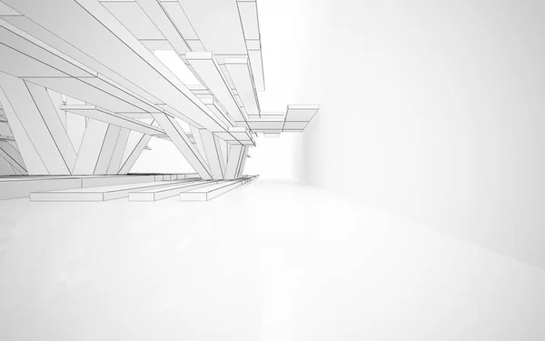 Białe wnętrze z obiektów — Zdjęcie stockowe