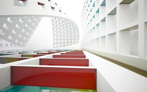 Streszczenie wnętrza z kolorami obiektów — Zdjęcie stockowe