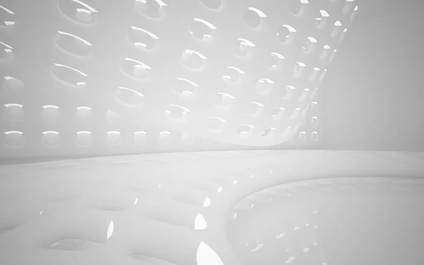 Vuoto astratto bianco interno liscio . — Foto Stock