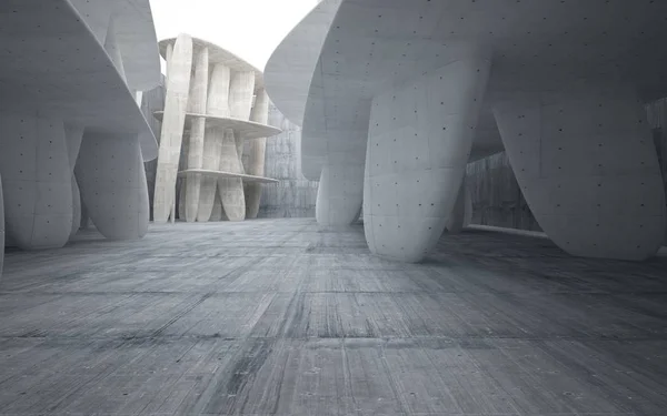 Interior liso de concreto abstrato — Fotografia de Stock