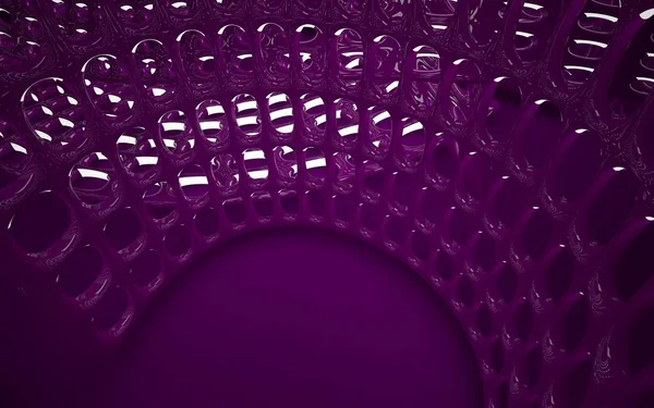 未来の紫のインテリア — ストック写真
