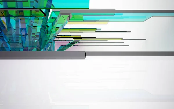 Abstraktní architektonické interiér — Stock fotografie