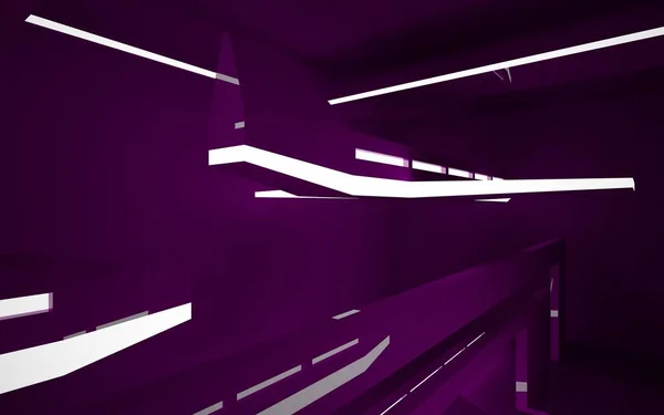 抽象的紫罗兰色内部的未来 — 图库照片
