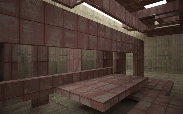 Interior de metal y hormigón marrón — Foto de Stock