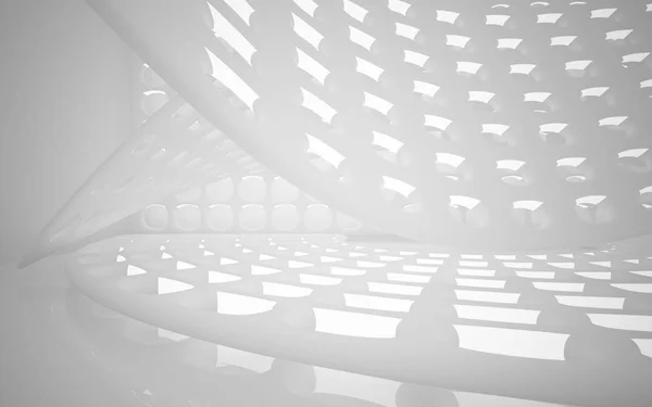 Prázdné abstraktní bílý hladký interiér. — Stock fotografie