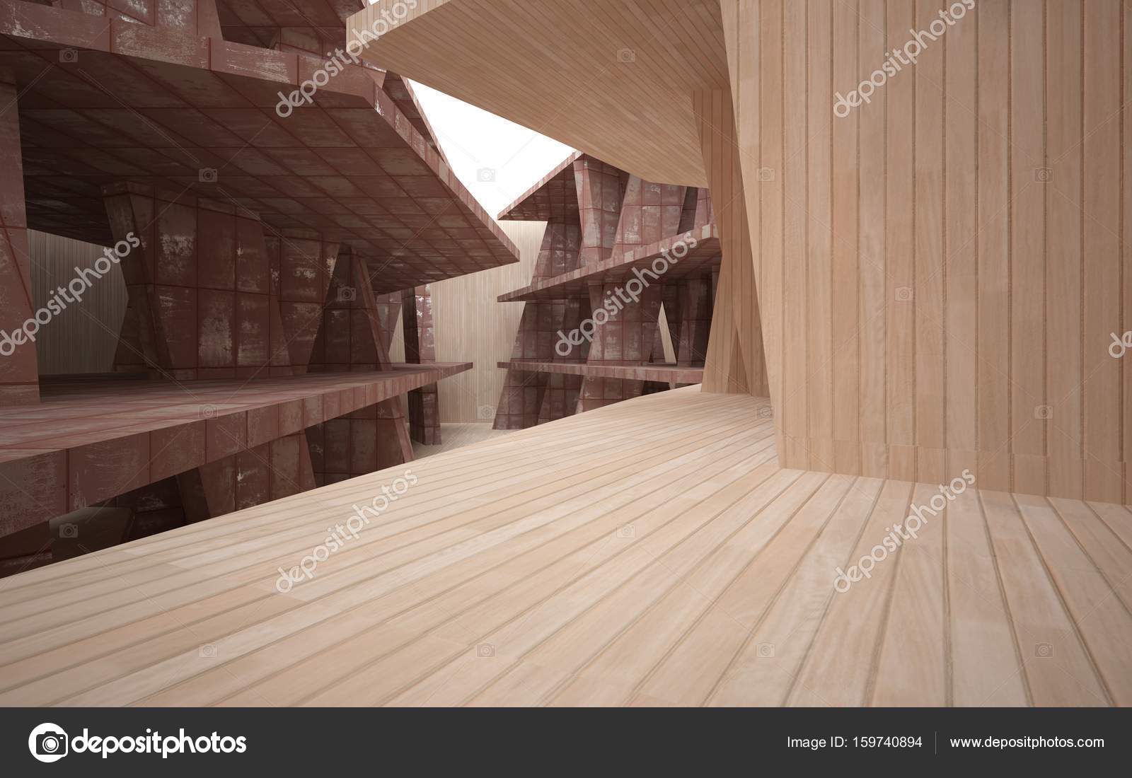 Metalen en houten abstracte interieur — Stockfoto © sergeymansurov ... Metalen en houten abstracte interieur — Stockfoto © sergeymansurov ...