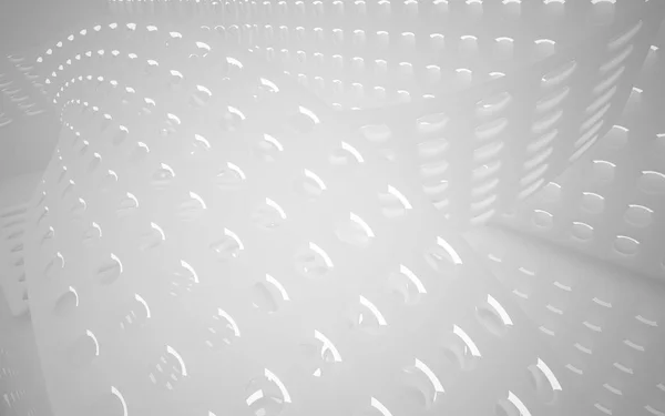 Leere abstrakte weiße glatte Innenräume. — Stockfoto