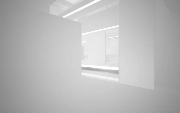 Tomma vita abstrakt rum interiör — Stockfoto