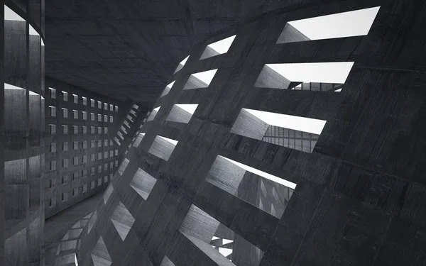Donkere interieur van metaal en beton — Stockfoto