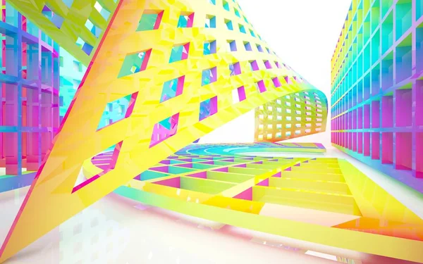 Interior con objetos lisos de colores — Foto de Stock