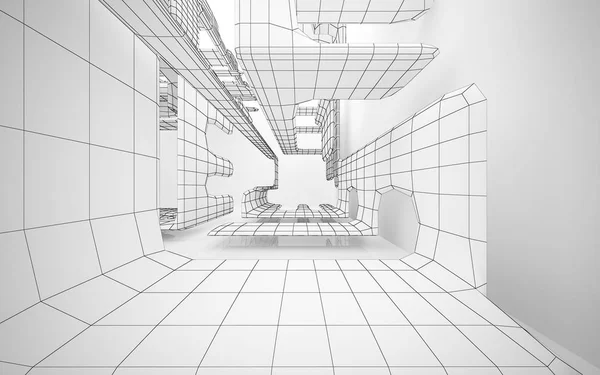 Белый абстрактный интерьер комнаты — стоковое фото