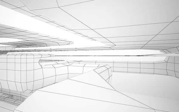 Witte abstracte kamer interieur — Stockfoto