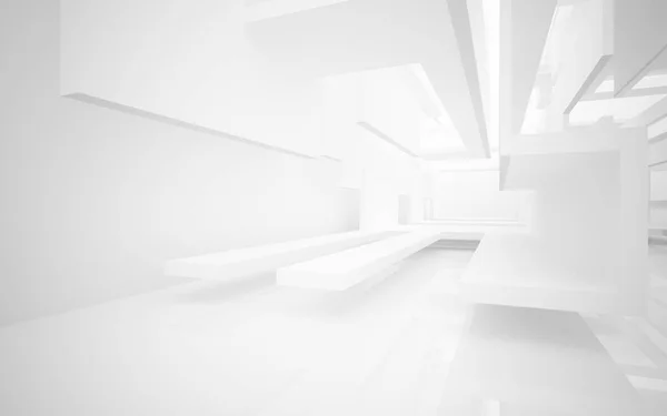 Vuoto bianco astratto interno della stanza — Foto Stock