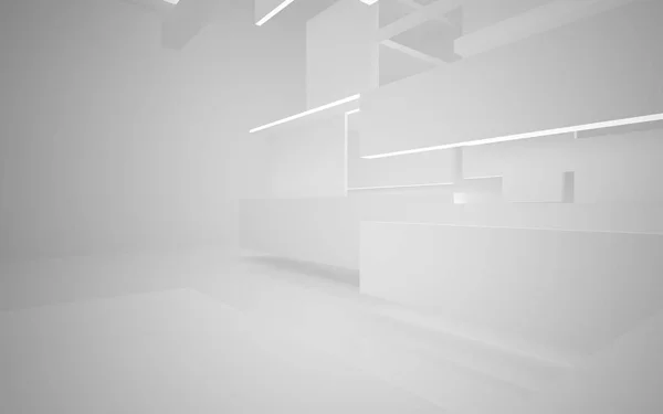 空白色抽象室内 — 图库照片