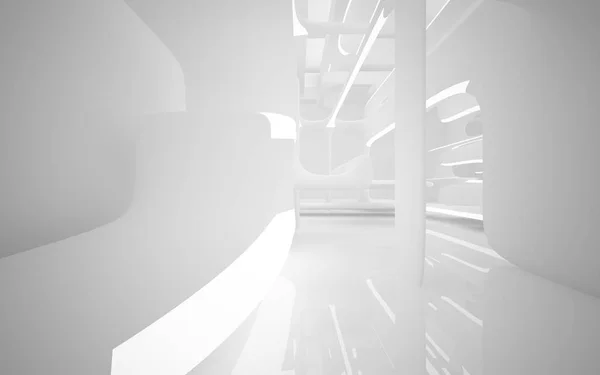Vazio branco abstrato quarto interior — Fotografia de Stock