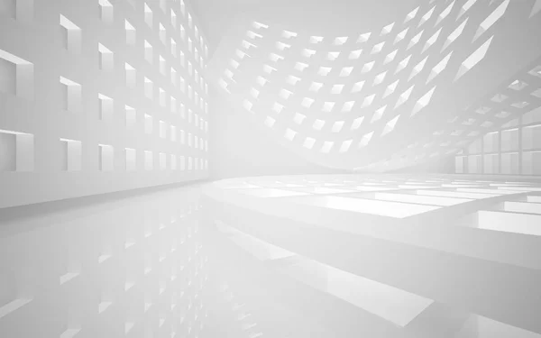 Lege abstracte witte gladde interieur. — Stockfoto