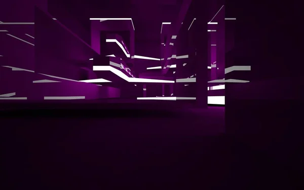 Abstract violet interior of the future — Stock Photo, Image