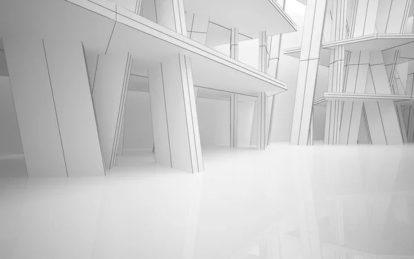 Abstract white interior — Stock Photo, Image