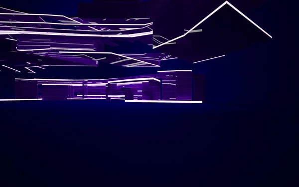 Interior liso violeta vazio — Fotografia de Stock