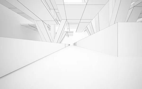Interior branco com objetos — Fotografia de Stock