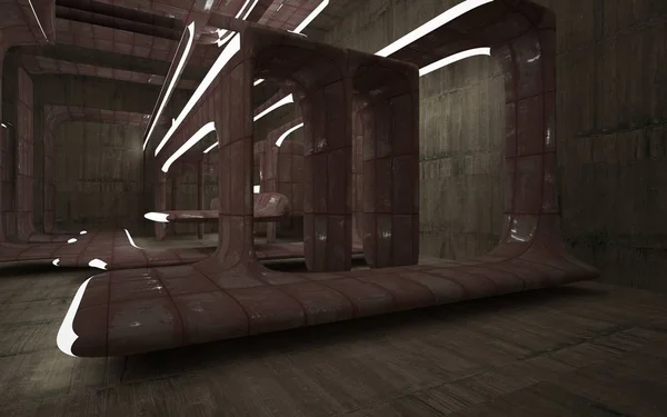 Темно-коричневый интерьер комнаты — стоковое фото