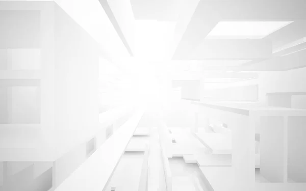 Interior de la habitación abstracta blanca vacía — Foto de Stock