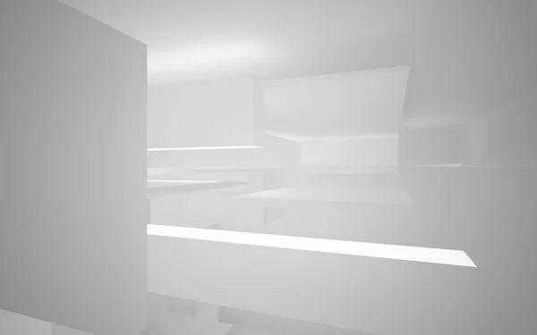 Interior ruang abstrak putih kosong — Stok Foto