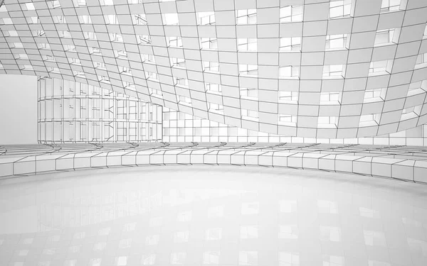 Interior blanco con objetos futuristas —  Fotos de Stock